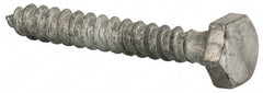 Value Collection - 1/4" Screw, 1-3/4" Length Under Head, Steel, Hex Head Lag Screw - Hot Dipped Galvanized, Grade 2 - USA Tool & Supply