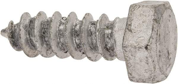Value Collection - 5/16" Screw, 1" Length Under Head, Steel, Hex Head Lag Screw - Hot Dipped Galvanized, Grade 2 - USA Tool & Supply