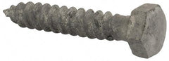 Value Collection - 5/16" Screw, 1-3/4" Length Under Head, Steel, Hex Head Lag Screw - Hot Dipped Galvanized, Grade 2 - USA Tool & Supply