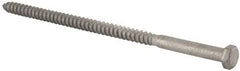Value Collection - 3/8" Screw, 8" Length Under Head, Steel, Hex Head Lag Screw - Hot Dipped Galvanized, Grade 2 - USA Tool & Supply