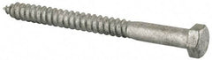 Value Collection - 1/2" Screw, 5-1/2" Length Under Head, Steel, Hex Head Lag Screw - Hot Dipped Galvanized, Grade 2 - USA Tool & Supply