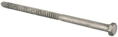 Value Collection - 1/2" Screw, 10" Length Under Head, Steel, Hex Head Lag Screw - Hot Dipped Galvanized, Grade 2 - USA Tool & Supply