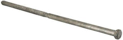 Value Collection - 1/2" Screw, 14" Length Under Head, Steel, Hex Head Lag Screw - Hot Dipped Galvanized, Grade 2 - USA Tool & Supply