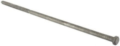 Value Collection - 1/2" Screw, 18" Length Under Head, Steel, Hex Head Lag Screw - Hot Dipped Galvanized, Grade 2 - USA Tool & Supply