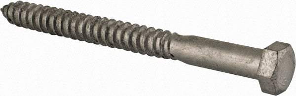Value Collection - 5/8" Screw, 7" Length Under Head, Steel, Hex Head Lag Screw - Hot Dipped Galvanized, Grade 2 - USA Tool & Supply