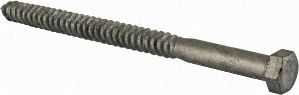 Value Collection - 5/8" Screw, 9" Length Under Head, Steel, Hex Head Lag Screw - Hot Dipped Galvanized, Grade 2 - USA Tool & Supply