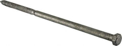 Value Collection - 5/8" Screw, 16" Length Under Head, Steel, Hex Head Lag Screw - Hot Dipped Galvanized, Grade 2 - USA Tool & Supply