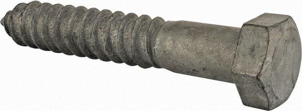 Value Collection - 3/4" Screw, 4-1/2" Length Under Head, Steel, Hex Head Lag Screw - Hot Dipped Galvanized, Grade 2 - USA Tool & Supply