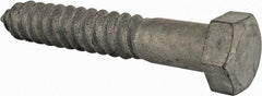 Value Collection - 3/4" Screw, 4-1/2" Length Under Head, Steel, Hex Head Lag Screw - Hot Dipped Galvanized, Grade 2 - USA Tool & Supply