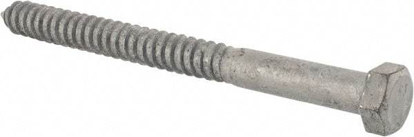 Value Collection - 3/4" Screw, 9" Length Under Head, Steel, Hex Head Lag Screw - Hot Dipped Galvanized, Grade 2 - USA Tool & Supply