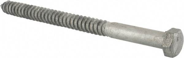 Value Collection - 3/4" Screw, 10" Length Under Head, Steel, Hex Head Lag Screw - Hot Dipped Galvanized, Grade 2 - USA Tool & Supply