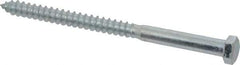 Value Collection - 3/8" Screw, 5-1/2" Length Under Head, Steel, Hex Head Lag Screw - Zinc Plated, Grade 2 - USA Tool & Supply