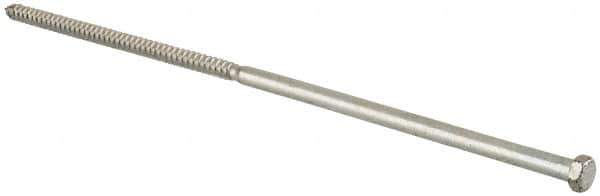 Value Collection - 3/8" Screw, 14" Length Under Head, Steel, Hex Head Lag Screw - Zinc Plated, Grade 2 - USA Tool & Supply
