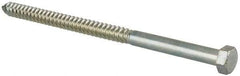 Value Collection - 1/2" Screw, 9" Length Under Head, Steel, Hex Head Lag Screw - Zinc Plated, Grade 2 - USA Tool & Supply