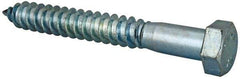 Value Collection - 5/8" Screw, 5" Length Under Head, Steel, Hex Head Lag Screw - Zinc Plated, Grade 2 - USA Tool & Supply