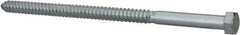 Value Collection - 5/8" Screw, 12" Length Under Head, Steel, Hex Head Lag Screw - Zinc Plated, Grade 2 - USA Tool & Supply