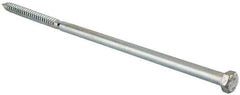 Value Collection - 5/8" Screw, 18" Length Under Head, Steel, Hex Head Lag Screw - Zinc Plated, Grade 2 - USA Tool & Supply