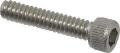 Value Collection - #4-40 UNC Hex Socket Drive, Socket Cap Screw - Grade 18-8 Stainless Steel, Uncoated, Fully Threaded, 9/16" Length Under Head - USA Tool & Supply