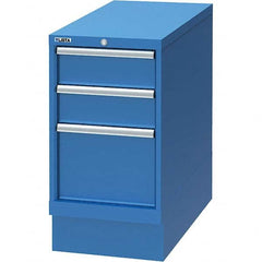 LISTA - 3 Drawer, 66 Compartment Bright Blue Steel Modular Storage Cabinet - USA Tool & Supply
