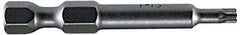 Irwin - T7 Torx Bit - 1/4" Hex Drive, 1-15/16" OAL - USA Tool & Supply