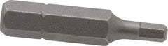 Irwin - 1/8" Hex Screwdriver Bit - 1/4" Drive, 1-1/4" OAL - USA Tool & Supply