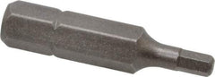 Irwin - 3mm Hex Screwdriver Bit - 1/4" Drive, 1-1/4" OAL - USA Tool & Supply