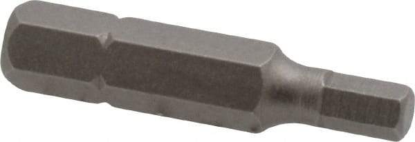 Irwin - 4mm Hex Screwdriver Bit - 1/4" Drive, 1-1/4" OAL - USA Tool & Supply