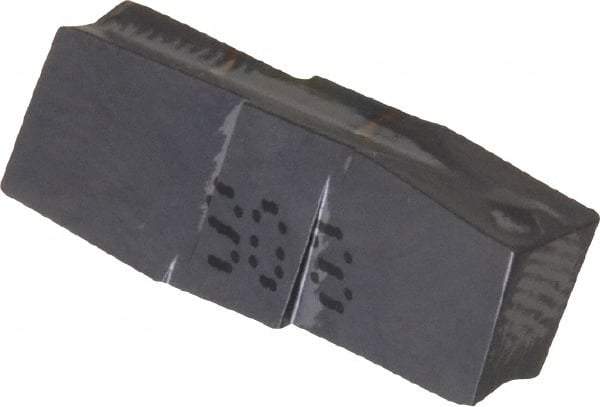 Iscar - 300020GIP Grade IC908, 3mm Cutting Width Carbide Grooving Insert - 1.8mm Max Depth of Cut, Neutral, 0.2mm Corner Radius, TiAlN Finish - USA Tool & Supply