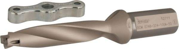 Iscar - 3/4 to 0.783" Diam, 5xD, 3.74" Max Depth, 1" Shank Diam, Replaceable Tip Drill - IDI 0748-S.. Insert, 19 Seat Size, DCM Toolholder, Series ChamDrill - USA Tool & Supply