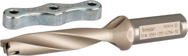 Iscar - 0.591 to 5/8" Diam, 5xD, 2.95" Max Depth, 3/4" Shank Diam, Replaceable Tip Drill - IDI 0591-S.. Insert, 15 Seat Size, DCM Toolholder, Series ChamDrill - USA Tool & Supply
