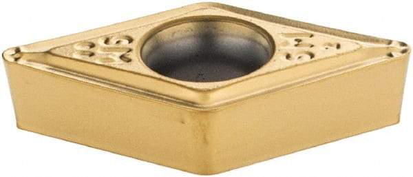 Iscar - DCMT3-2 SM Grade IC507 Carbide Turning Insert - TiCN/TiN Finish, 55° Diamond, 3/8" Inscr Circle, 5/32" Thick, 1/32" Corner Radius - USA Tool & Supply