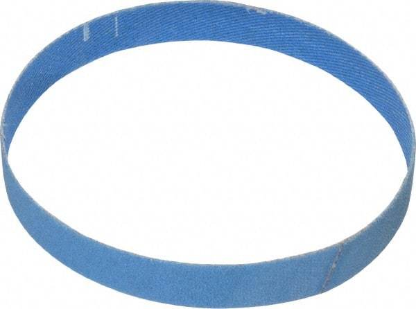 Norton - 1/2" Wide x 12" OAL, 120 Grit, Zirconia Alumina Abrasive Belt - Zirconia Alumina, Fine, Coated, X Weighted Cloth Backing, Series R823 - USA Tool & Supply