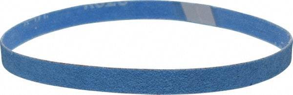 Norton - 1/2" Wide x 18" OAL, 60 Grit, Zirconia Alumina Abrasive Belt - Zirconia Alumina, Medium, Coated, X Weighted Cloth Backing, Series R823 - USA Tool & Supply