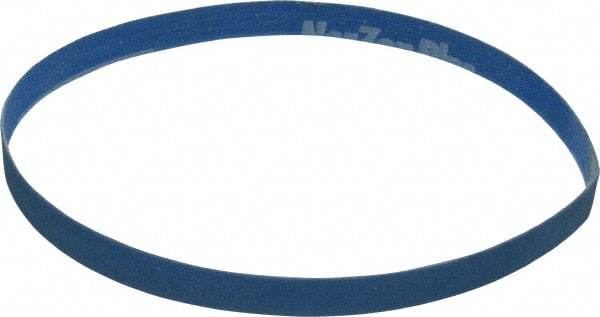 Norton - 1/2" Wide x 18" OAL, 120 Grit, Zirconia Alumina Abrasive Belt - Zirconia Alumina, Fine, Coated, X Weighted Cloth Backing, Series R823 - USA Tool & Supply