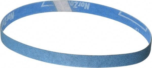 Norton - 3/4" Wide x 20-1/2" OAL, 80 Grit, Zirconia Alumina Abrasive Belt - Zirconia Alumina, Medium, Coated, X Weighted Cloth Backing, Series R823 - USA Tool & Supply