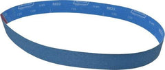 Norton - 2" Wide x 48" OAL, 120 Grit, Zirconia Alumina Abrasive Belt - Zirconia Alumina, Fine, Coated, X Weighted Cloth Backing, Series R823 - USA Tool & Supply