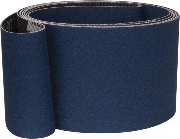 Norton - 3" Wide x 132" OAL, 24 Grit, Zirconia Alumina Abrasive Belt - Zirconia Alumina, Very Coarse, Coated, Y Weighted Cloth Backing, Series R824 - USA Tool & Supply