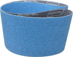 Norton - 6" Wide x 48" OAL, 36 Grit, Zirconia Alumina Abrasive Belt - Zirconia Alumina, Very Coarse, Coated, Y Weighted Cloth Backing, Dry, Series R821 - USA Tool & Supply