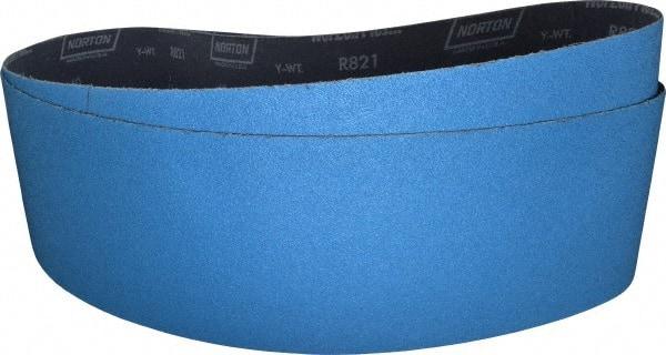 Norton - 6" Wide x 48" OAL, 40 Grit, Zirconia Alumina Abrasive Belt - Zirconia Alumina, Coarse, Coated, Y Weighted Cloth Backing, Dry, Series R821 - USA Tool & Supply