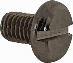Value Collection - M8x1.25 Metric Coarse, 12mm Length Under Head Slotted Drive Machine Screw - Pan Head, Grade 18-8 & A2 Stainless Steel, Uncoated, Without Washer - USA Tool & Supply