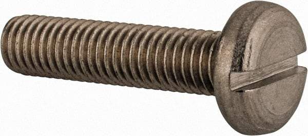 Value Collection - M8x1.25 Metric Coarse, 35mm Length Under Head Slotted Drive Machine Screw - Pan Head, Grade 18-8 & A2 Stainless Steel, Uncoated, Without Washer - USA Tool & Supply