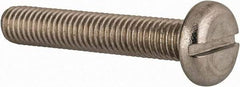 Value Collection - M8x1.25 Metric Coarse, 45mm Length Under Head Slotted Drive Machine Screw - Pan Head, Grade 18-8 & A2 Stainless Steel, Uncoated, Without Washer - USA Tool & Supply