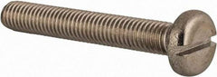 Value Collection - M8x1.25 Metric Coarse, 55mm Length Under Head Slotted Drive Machine Screw - Pan Head, Grade 18-8 & A2 Stainless Steel, Uncoated, Without Washer - USA Tool & Supply