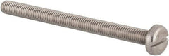 Value Collection - M8x1.25 Metric Coarse, 100mm Length Under Head Slotted Drive Machine Screw - Pan Head, Grade 18-8 & A2 Stainless Steel, Uncoated, Without Washer - USA Tool & Supply