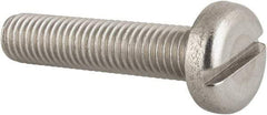 Value Collection - M10x1.50 Metric Coarse, 45mm Length Under Head Slotted Drive Machine Screw - Pan Head, Grade 18-8 & A2 Stainless Steel, Uncoated, Without Washer - USA Tool & Supply