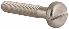 Value Collection - M10x1.50, 55mm Length Under Head Slotted Drive Machine Screw - Pan Head, Grade 18-8 & A2 Stainless Steel, Uncoated, Without Washer - USA Tool & Supply