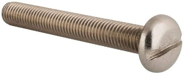 Value Collection - M10x1.50 Metric Coarse, 75mm Length Under Head Slotted Drive Machine Screw - Pan Head, Grade 18-8 & A2 Stainless Steel, Uncoated, Without Washer - USA Tool & Supply