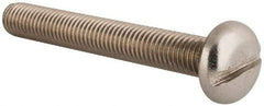 Value Collection - M10x1.50 Metric Coarse, 75mm Length Under Head Slotted Drive Machine Screw - Pan Head, Grade 18-8 & A2 Stainless Steel, Uncoated, Without Washer - USA Tool & Supply