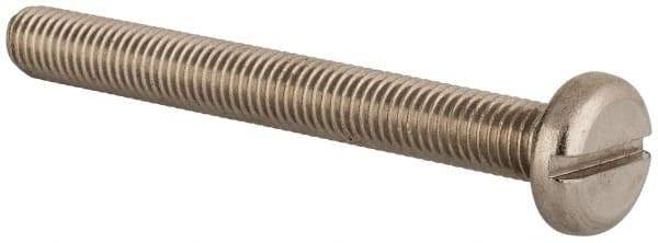 Value Collection - M10x1.50 Metric Coarse, 90mm Length Under Head Slotted Drive Machine Screw - Pan Head, Grade 18-8 & A2 Stainless Steel, Uncoated, Without Washer - USA Tool & Supply