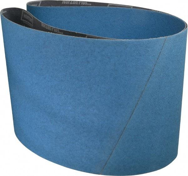 Norton - 10" Wide x 70-1/2" OAL, 60 Grit, Zirconia Alumina Abrasive Belt - Zirconia Alumina, Medium, Coated, X Weighted Cloth Backing - USA Tool & Supply